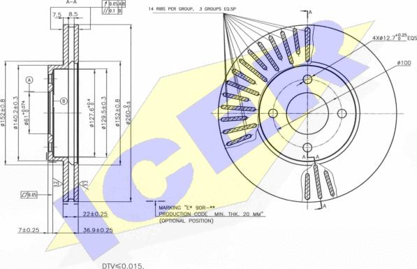 Icer 78BD7794-2 - Гальмівний диск autozip.com.ua