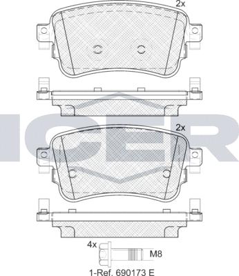 Icer LM2294 - Гальмівні колодки, дискові гальма autozip.com.ua