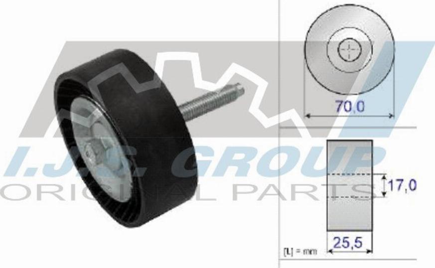 IJS 93-1491 - Паразитний / провідний ролик, поліклиновий ремінь autozip.com.ua