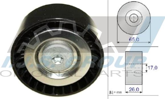 IJS GROUP 93-1490 - Паразитний / провідний ролик, поліклиновий ремінь autozip.com.ua