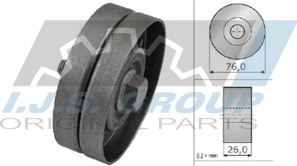 IJS GROUP 93-1198 - Паразитний / провідний ролик, поліклиновий ремінь autozip.com.ua