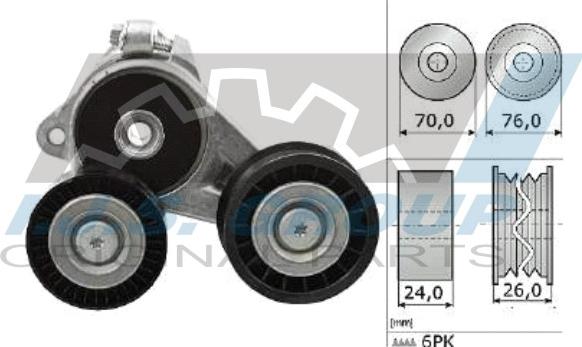 IJS GROUP 93-1334 - Натягувач ременя, клинові зуб. autozip.com.ua