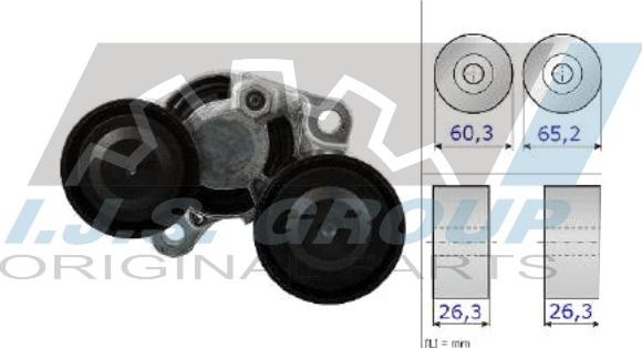 IJS GROUP 93-1288 - Натягувач ременя, клинові зуб. autozip.com.ua