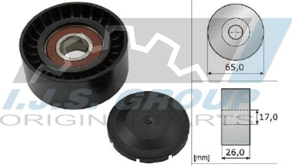 IJS GROUP 93-1275 - Паразитний / провідний ролик, поліклиновий ремінь autozip.com.ua