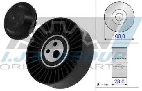 IJS GROUP 93-1756 - Паразитний / провідний ролик, поліклиновий ремінь autozip.com.ua