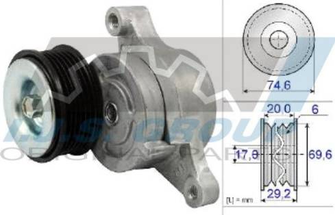 IJS GROUP 93-2450 - Натягувач ременя, клинові зуб. autozip.com.ua