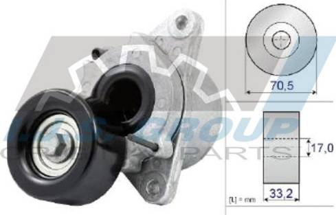 IJS GROUP 93-2438 - Натягувач ременя, клинові зуб. autozip.com.ua