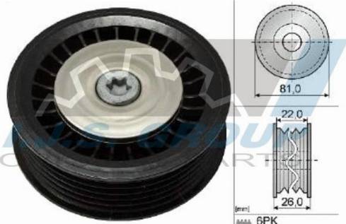 IJS GROUP 93-2156 - Паразитний / провідний ролик, поліклиновий ремінь autozip.com.ua