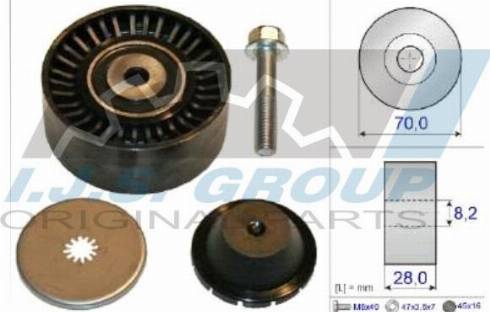 IJS GROUP 93-2116 - Паразитний / провідний ролик, поліклиновий ремінь autozip.com.ua