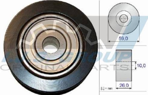 IJS GROUP 93-2171 - Паразитний / провідний ролик, поліклиновий ремінь autozip.com.ua