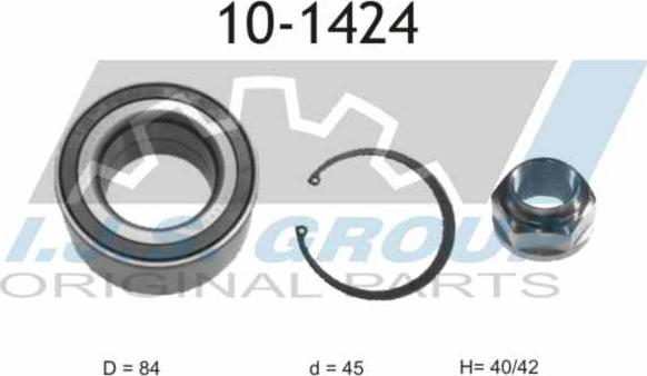 IJS GROUP 10-1424 - Комплект підшипника маточини колеса autozip.com.ua