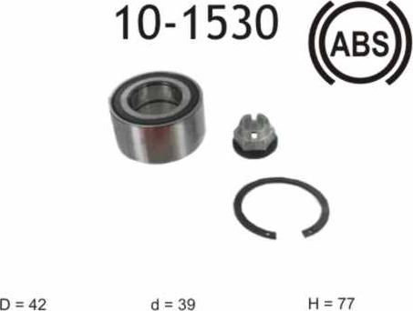 IJS GROUP 10-1530 - Комплект підшипника маточини колеса autozip.com.ua