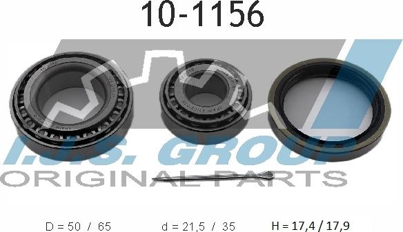 IJS GROUP 10-1156 - Комплект підшипника маточини колеса autozip.com.ua