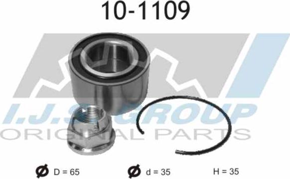 IJS GROUP 10-1109 - Комплект підшипника маточини колеса autozip.com.ua