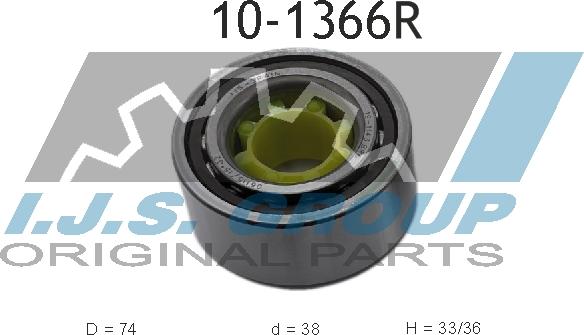 IJS GROUP 10-1366R - Підшипник ступиці колеса autozip.com.ua