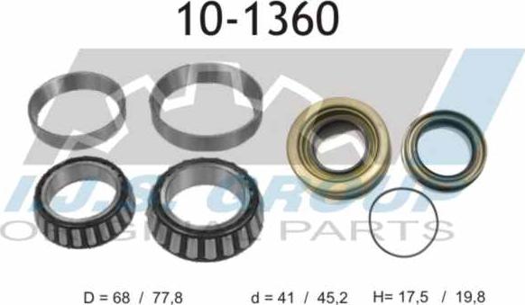 IJS GROUP 10-1360 - Комплект підшипника маточини колеса autozip.com.ua