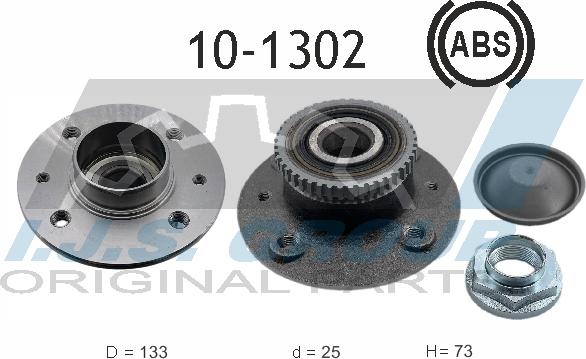 IJS GROUP 10-1302 - Комплект підшипника маточини колеса autozip.com.ua