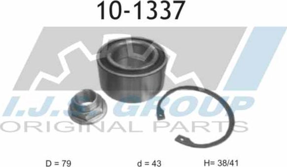 IJS GROUP 10-1337 - Комплект підшипника маточини колеса autozip.com.ua