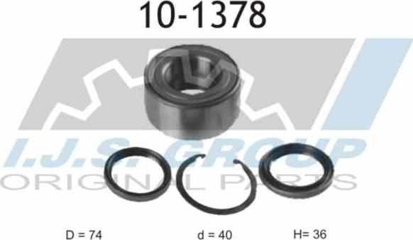 IJS GROUP 10-1378 - Комплект підшипника маточини колеса autozip.com.ua