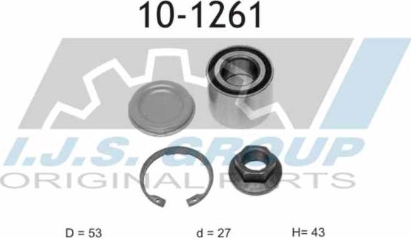 IJS GROUP 10-1261 - Комплект підшипника маточини колеса autozip.com.ua