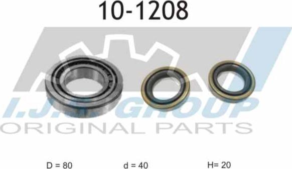 IJS GROUP 10-1208 - Комплект підшипника маточини колеса autozip.com.ua