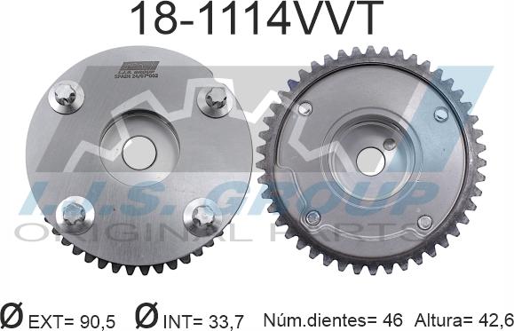 IJS GROUP 18-1114VVT - Шестерня приводу розподільного вала autozip.com.ua