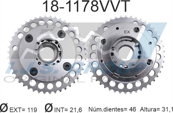 IJS GROUP 18-1178VVT - Шестерня приводу розподільного вала autozip.com.ua