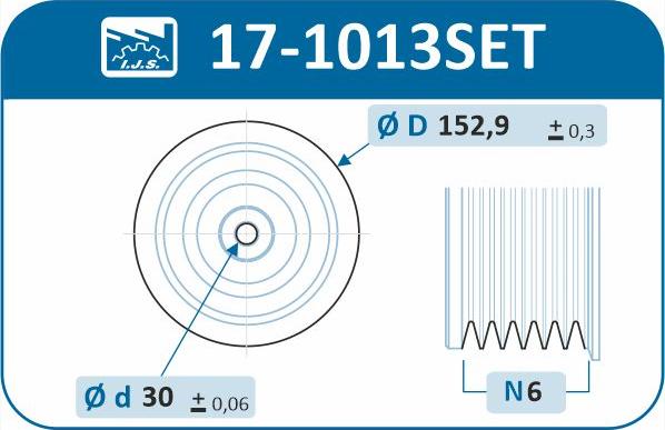 IJS GROUP 17-1013SET - Ремінний шків, колінчастий вал autozip.com.ua