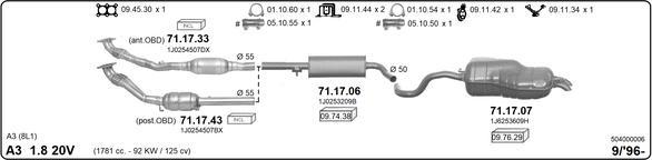 Imasaf 504000006 - Система випуску ОГ autozip.com.ua