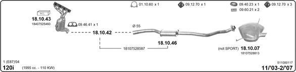 Imasaf 511000117 - Система випуску ОГ autozip.com.ua