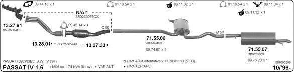 Imasaf 587000259 - Система випуску ОГ autozip.com.ua