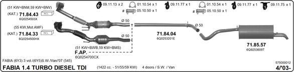 Imasaf 575000012 - Система випуску ОГ autozip.com.ua