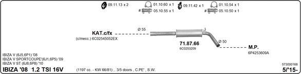 Imasaf 573000168 - Система випуску ОГ autozip.com.ua