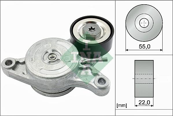 INA 534 0420 10 - Натягувач ременя, клинові зуб. autozip.com.ua
