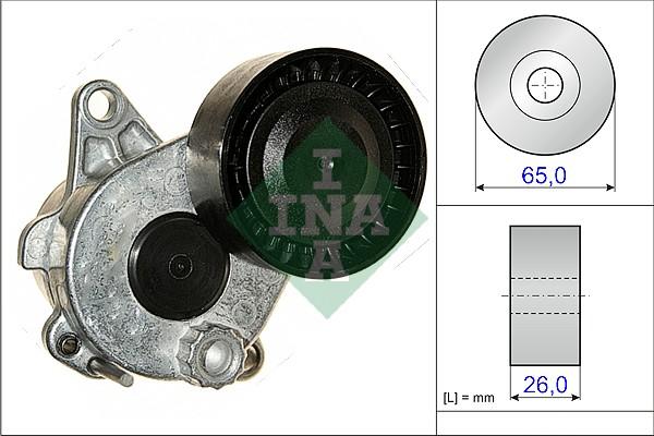 INA 534 0336 10 - Натягувач ременя, клинові зуб. autozip.com.ua