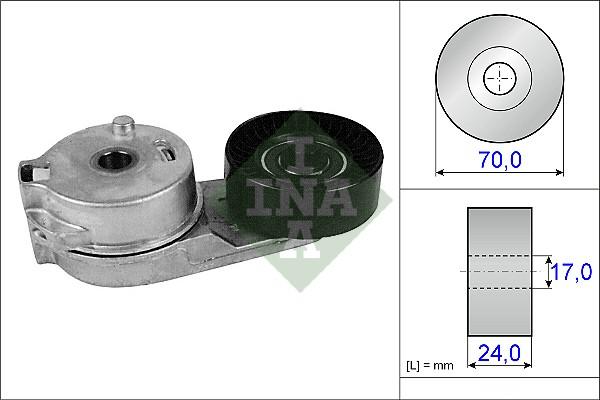 INA 534 0217 10 - Натягувач ременя, клинові зуб. autozip.com.ua