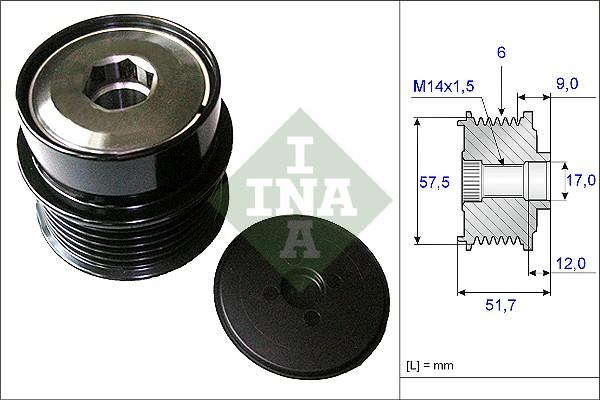 INA 535 0197 10 - Ремінний шків, генератор autozip.com.ua