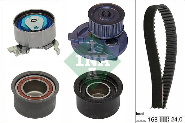 INA 530 0444 30 - Водяний насос + комплект зубчатого ременя autozip.com.ua