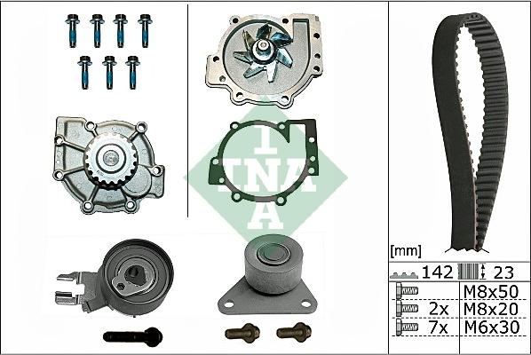 INA 530 0467 30 - Водяний насос + комплект зубчатого ременя autozip.com.ua