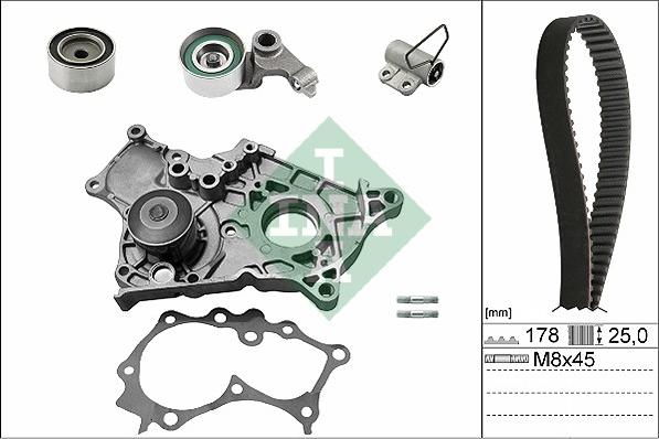 INA 530 0543 30 - Водяний насос + комплект зубчатого ременя autozip.com.ua