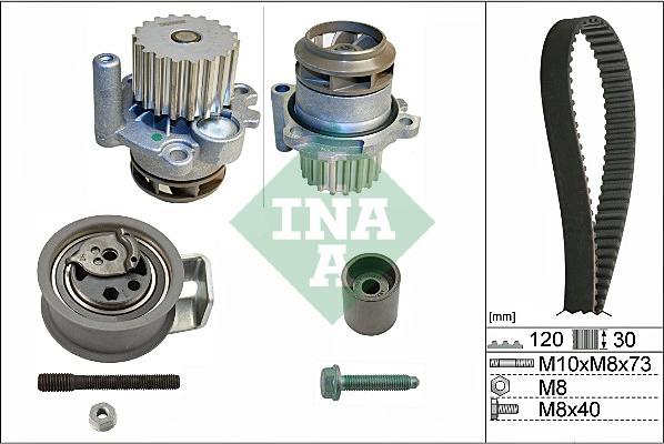 INA 530 0091 30 - Водяний насос + комплект зубчатого ременя autozip.com.ua