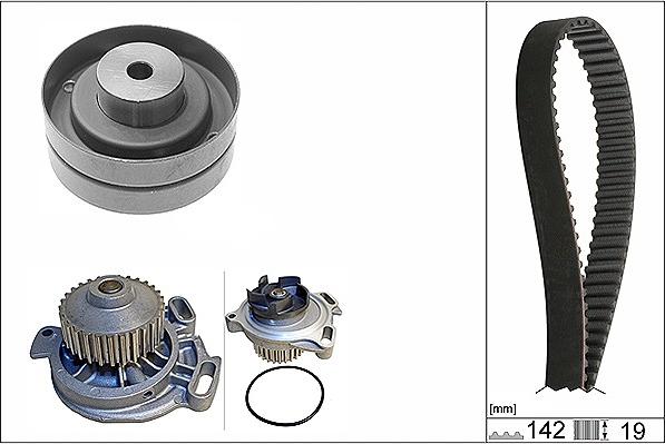 INA 530 0156 30 - Водяний насос + комплект зубчатого ременя autozip.com.ua