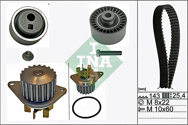 INA 530 0105 30 - Водяний насос + комплект зубчатого ременя autozip.com.ua