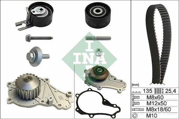 INA 530 0369 30 - Водяний насос + комплект зубчатого ременя autozip.com.ua