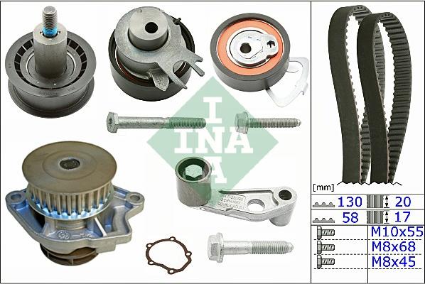 INA 530 0360 30 - Водяний насос + комплект зубчатого ременя autozip.com.ua