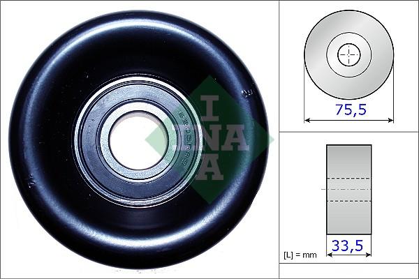 INA 531 0827 10 - Паразитний / провідний ролик, поліклиновий ремінь autozip.com.ua