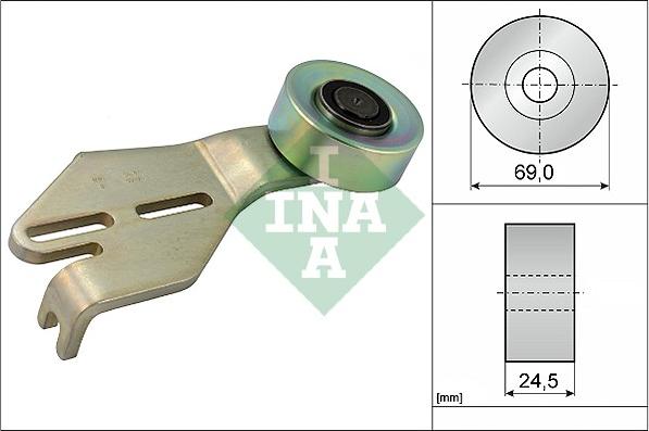 INA 531 0238 10 - Паразитний / провідний ролик, поліклиновий ремінь autozip.com.ua