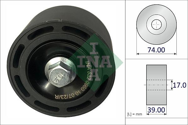 INA 532 0960 10 - Паразитний / провідний ролик, поліклиновий ремінь autozip.com.ua