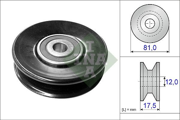 INA 532 0497 10 - Паразитний / провідний ролик, поліклиновий ремінь autozip.com.ua