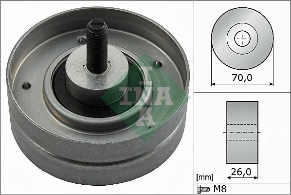 INA 532 0524 10 - Паразитний / провідний ролик, поліклиновий ремінь autozip.com.ua